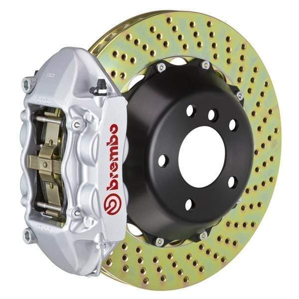 Brembo GT Systems 345x28 2-Piece 4-Piston Silver Drilled Rear