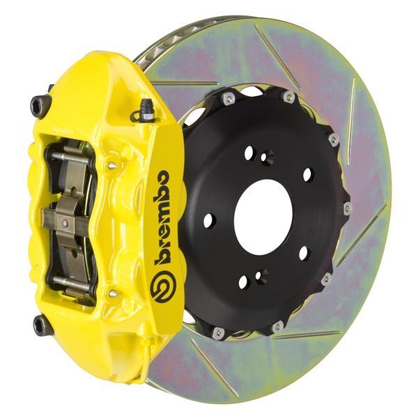 Brembo GT Systems 328x28 2-Piece 4-Piston Yellow Slotted Rear