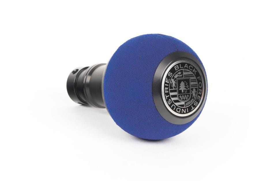 BFI GS2 Heavy Weight Shift Knob - Blue Alcantara - Black Anodized (Porsche 964-997 Fitment)