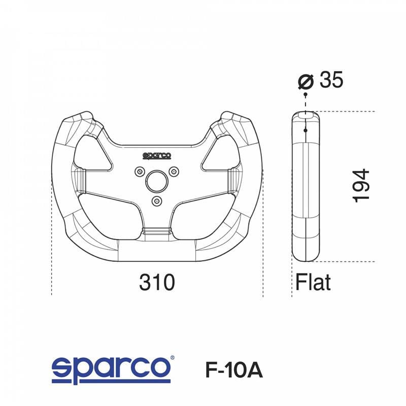 Sparco F10A Steering Wheel Suede Black
