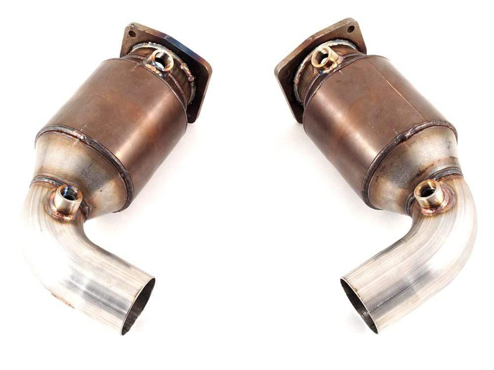 AWE Tuning Porsche 997.2TT Performance High Flow Cat Sections for OE Muffler