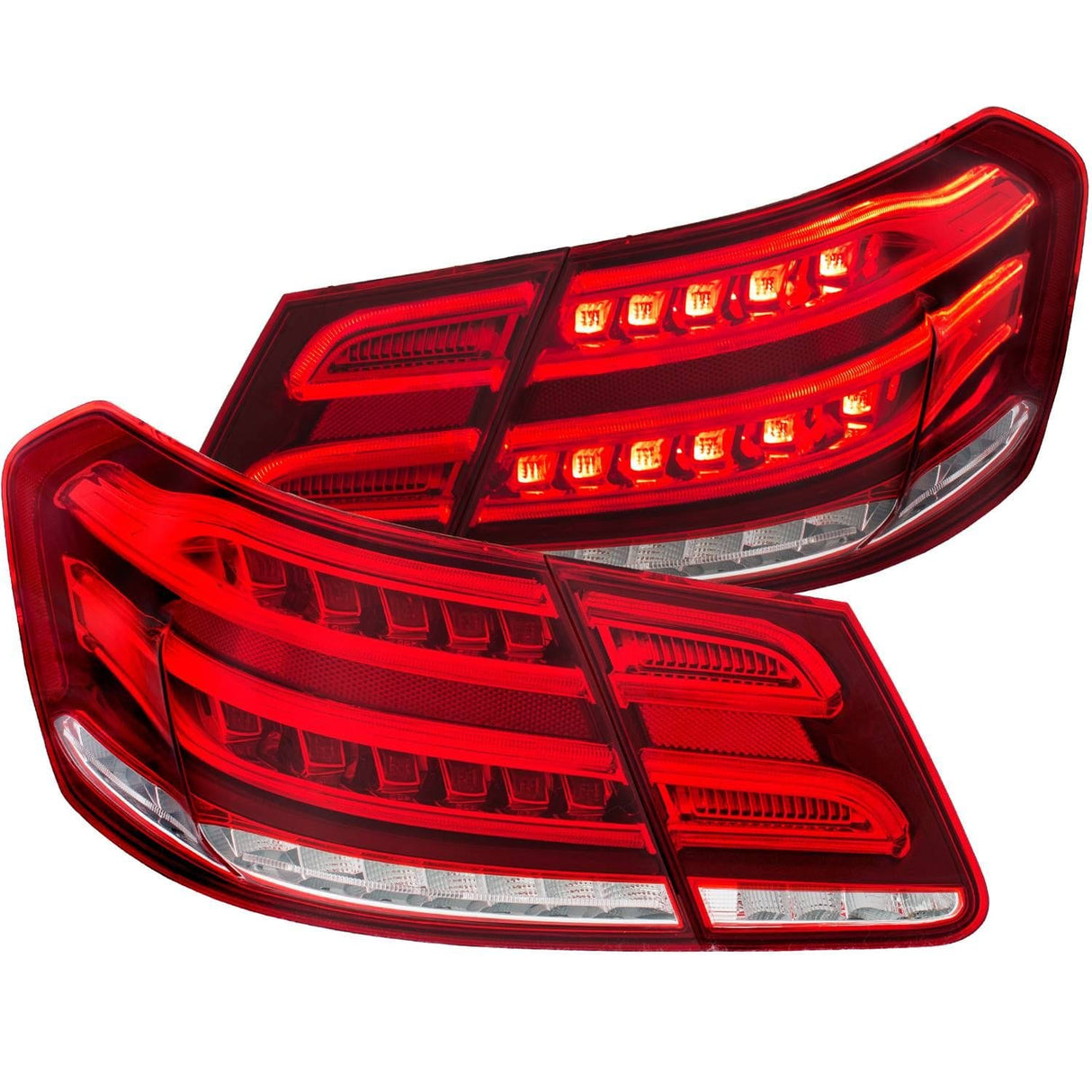 ANZO LED Taillights Red/Clear - Mercedes Benz / W212 / E Class / 2010-2013