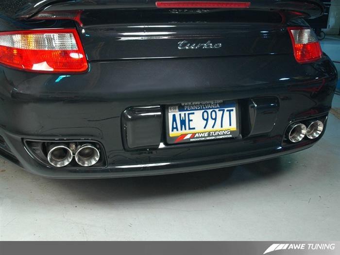 AWE Tuning Polished Silver Tip Conversion Kit - 997 Turbo - (NLA)