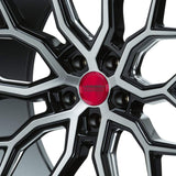 Vossen Hybrid Forged Optional Center Cap (Transparent Red/Black)