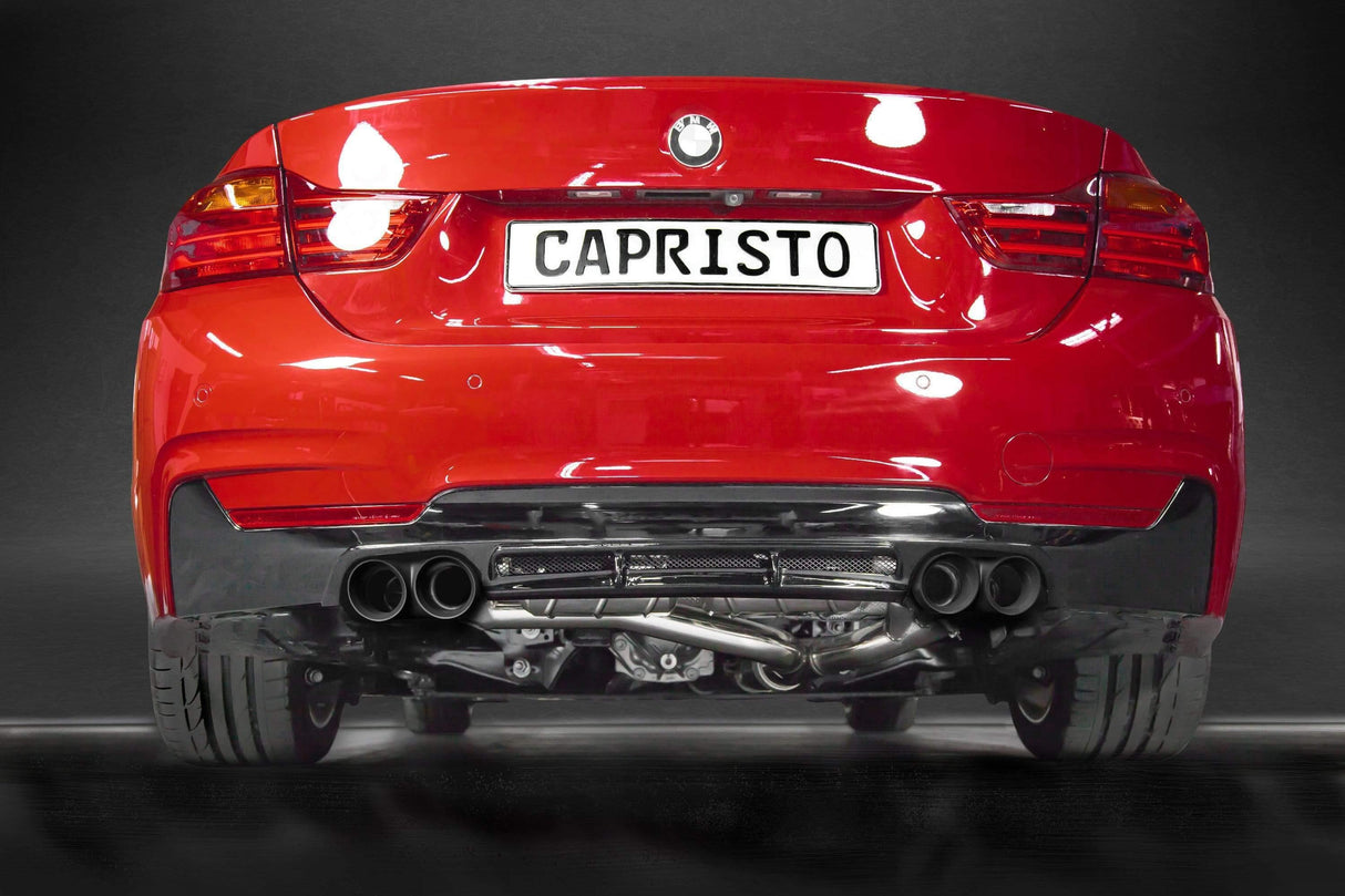 BMW 435i Twin Sound Exhaust System, Mid-Pipes, and Rear Skirt Diffuser (Inc. Remote)