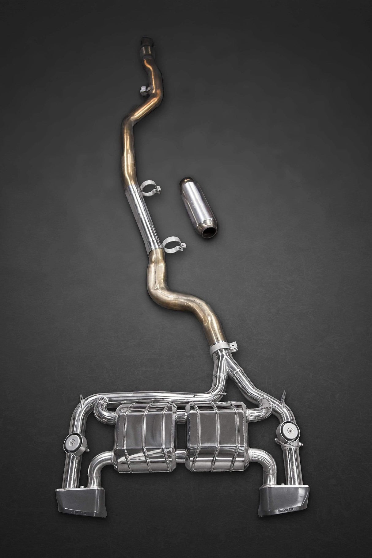 BMW 435i Twin Sound Exhaust System, Mid-Pipes, and Rear Skirt Diffuser (Inc. Remote)