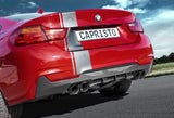 BMW 435i Twin Sound Exhaust System, Mid-Pipes, and Rear Skirt Diffuser (Inc. Remote)