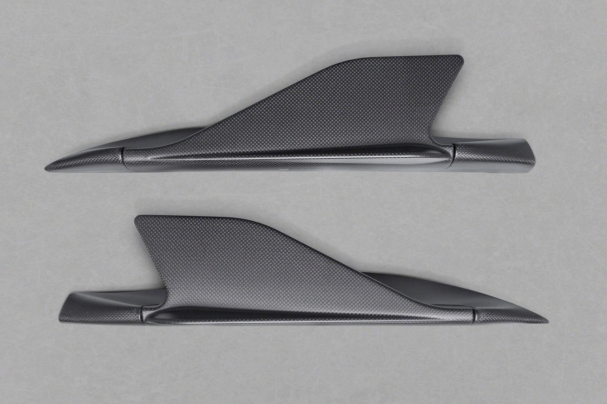 Ferrari 488 GTB & GTS Carbon Side Fins (with adapters) (Matte)
