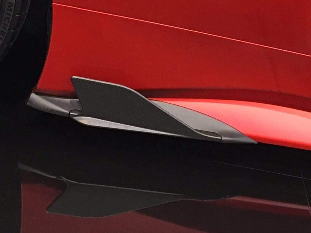 Ferrari 488 GTB & GTS Carbon Side Fins (with adapters)