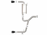 aFe Mach Force-Xp 3 IN to 2-1/2 IN 304 Stainless Steel Axle-Back Exhaust System - BMW B48 X1