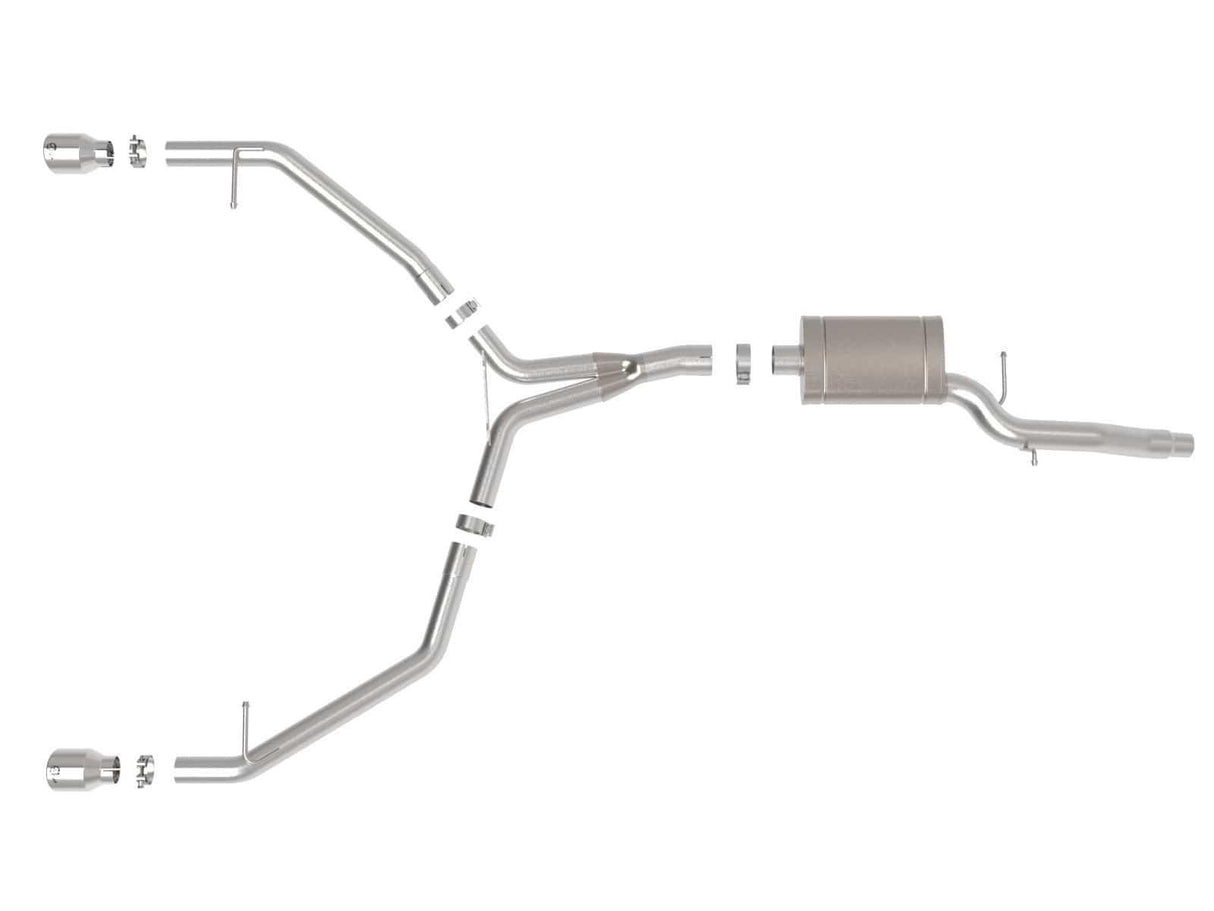aFe MACH Force-Xp 3 IN to 2-1/2 IN 304 Stainless Steel Axle-Back Exhaust System - Audi B8 Allroad