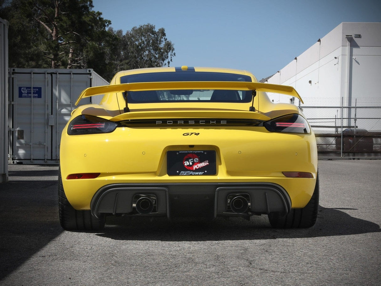 aFe Mach Force-Xp 2-1/4 IN to 2-1/2 IN 304 Stainless Steel Cat-Back Exhaust System - Porsche Cayman 718 GT4