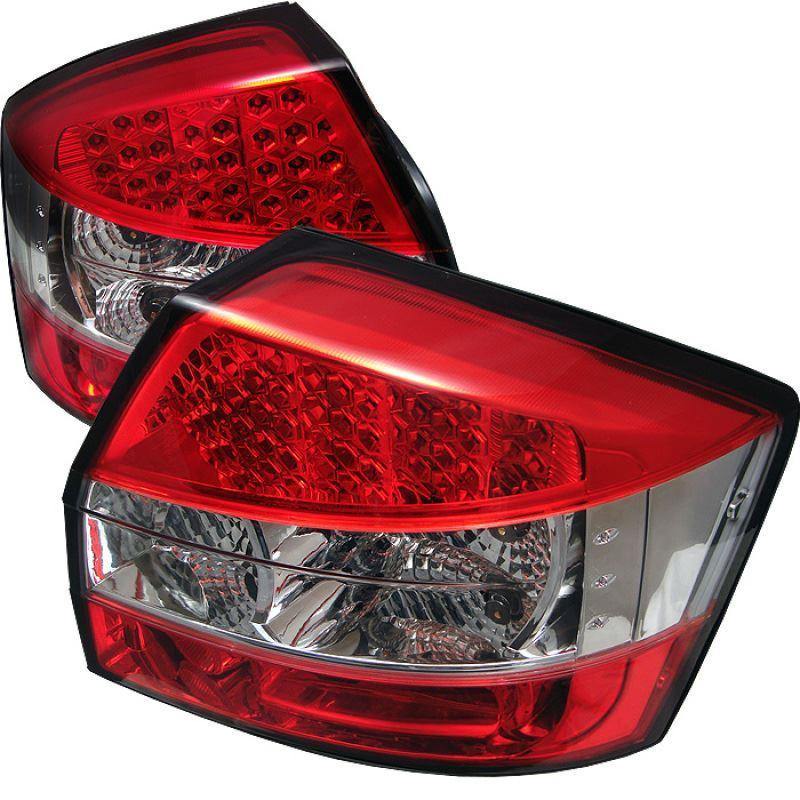 Spyder Audi A4 02-05 LED Tail Lights - Red Clear