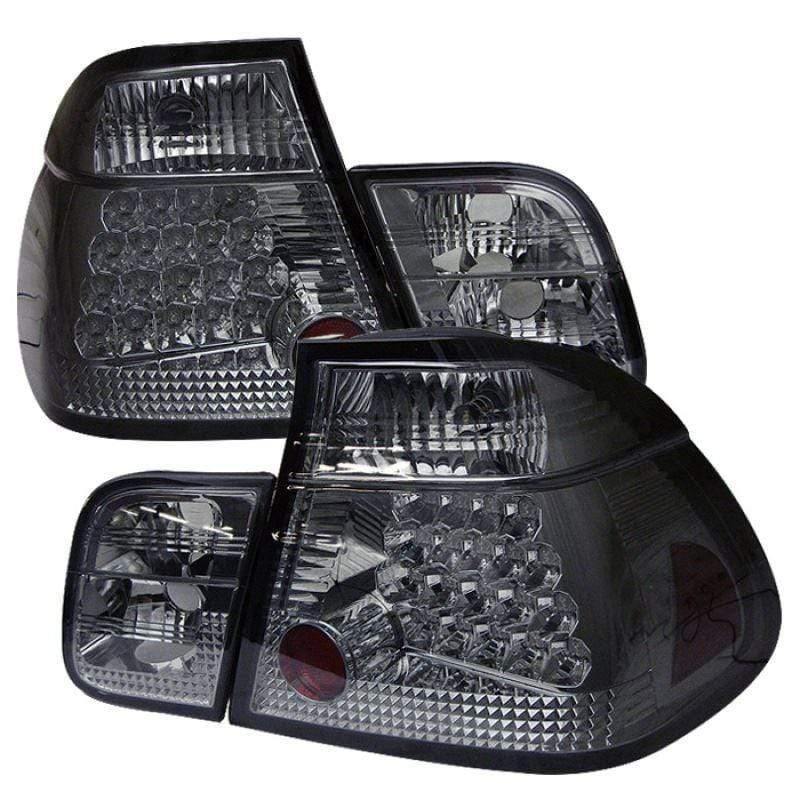 Spyder BMW E46 3-Series 99-01 4Dr LED Tail Lights - Smoke