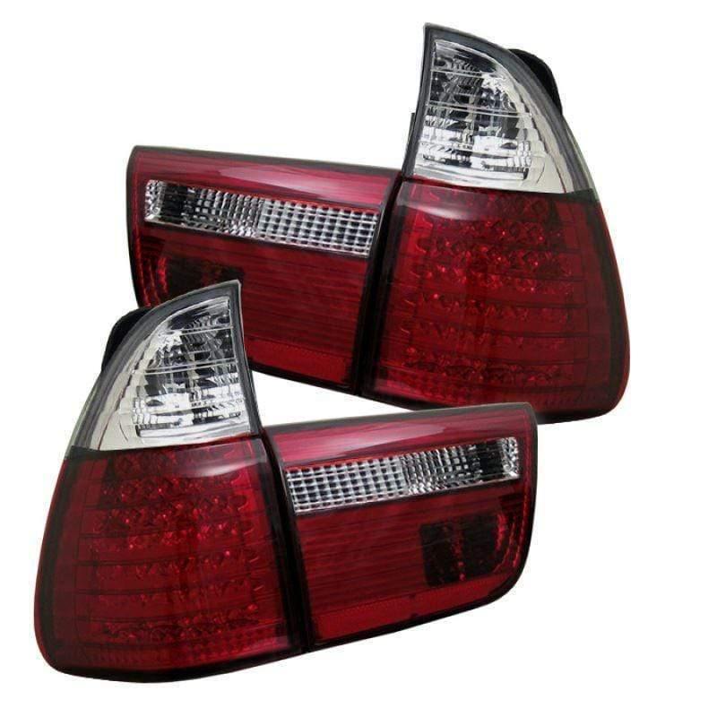 Spyder BMW E53 X5 00-06 4PCS LED Tail Lights - Red Clear