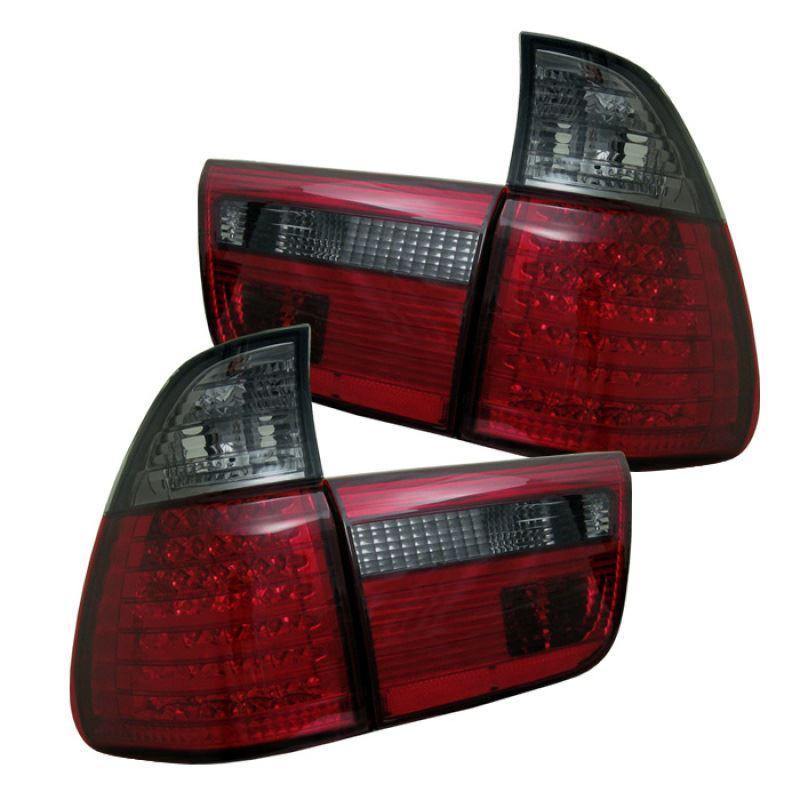 Spyder BMW E53 X5 00-06 4PCS LED Tail Lights - Red Smoke