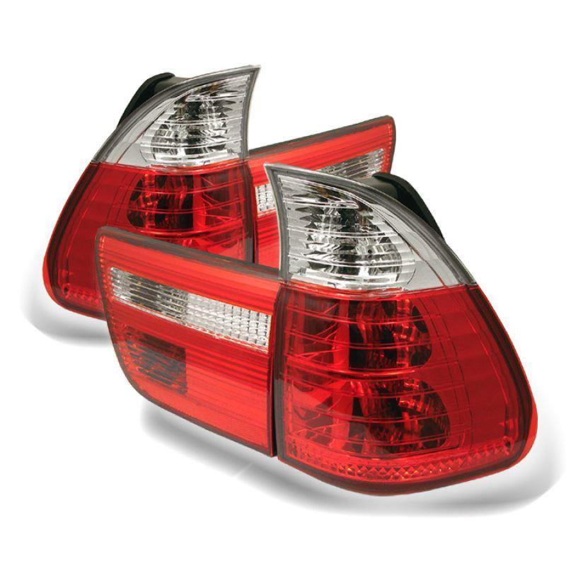 Spyder BMW E53 X5 00-06 4PCS Euro Style Tail Lights- Red Clear