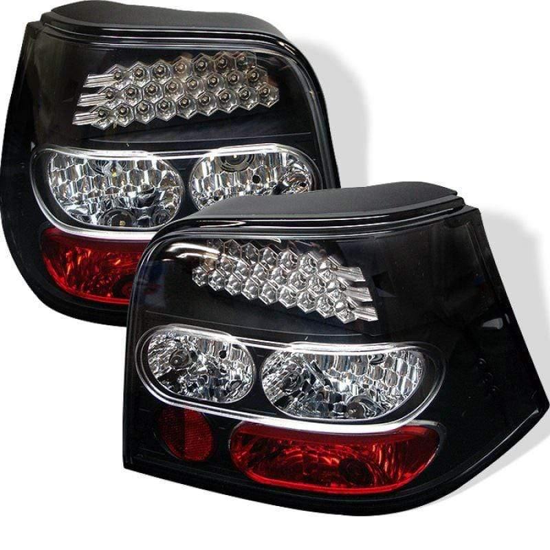 Spyder Volkswagen Golf 99-04 LED Tail Lights - Black