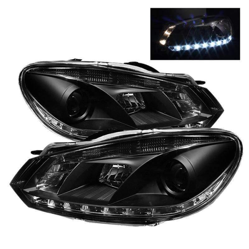 Spyder Volkswagen Golf / GTI 10-13 Projector Headlights - Black