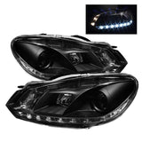 Spyder Volkswagen Golf / GTI 10-13 Projector Headlights - Black