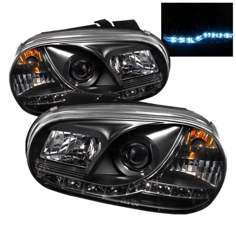 Spyder Volkswagen Golf IV 99-05 Projector Headlights - Black