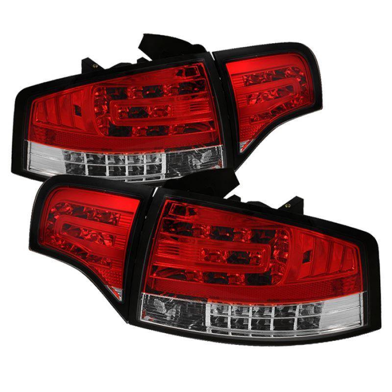 Spyder Audi A4 4Dr 06-08 LED Tail Lights - Red Clear