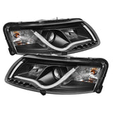 Spyder Audi A6 05-07 Projector Headlights DRL - Black