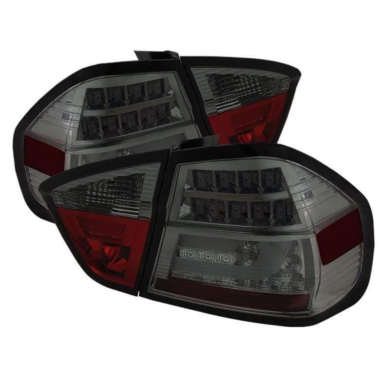 Spyder BMW E90 3-Series 06-08 4Dr LED Indicator Light Bar LED Tail Lights - Smoke