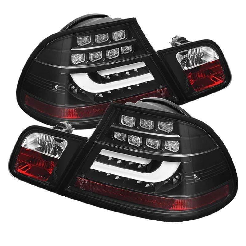 Spyder BMW E46 3-Series 04-06 2Dr Light Bar Style LED Tail Lights - Black