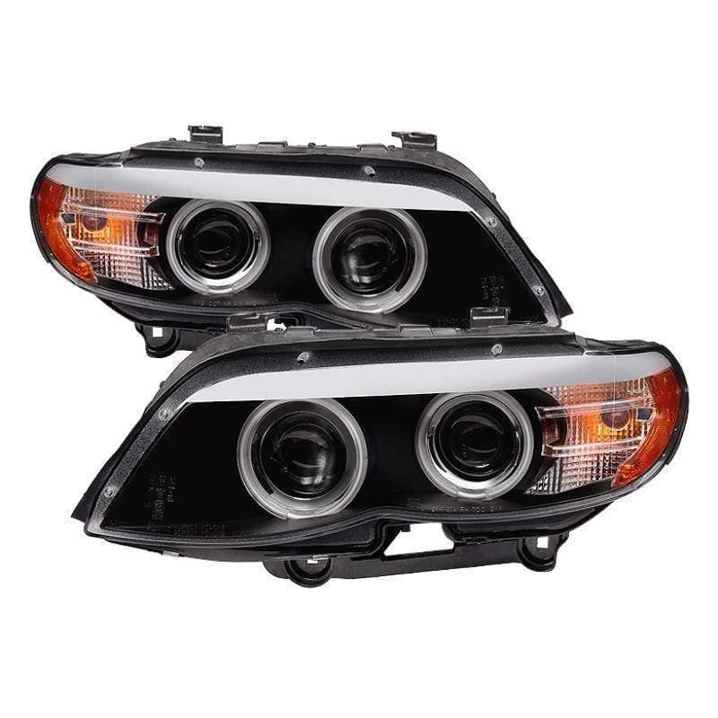 Spyder BMW X5 E53 2004-2006 Dual Projector Headlights LED - Black