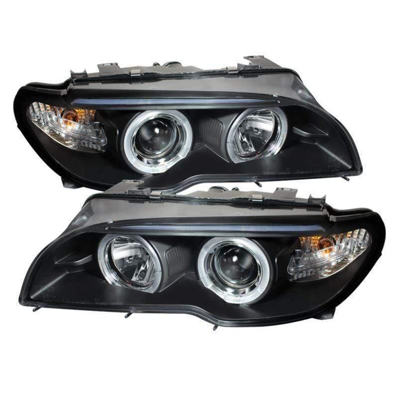 Spyder BMW E46 3-Series 04-06 2 DR Projector Headlight - Black