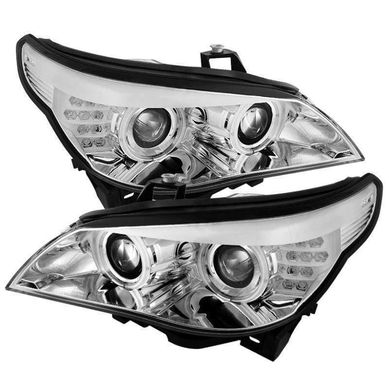 Spyder BMW E60 5-Series 04-07 Projector Headlights - Chrome