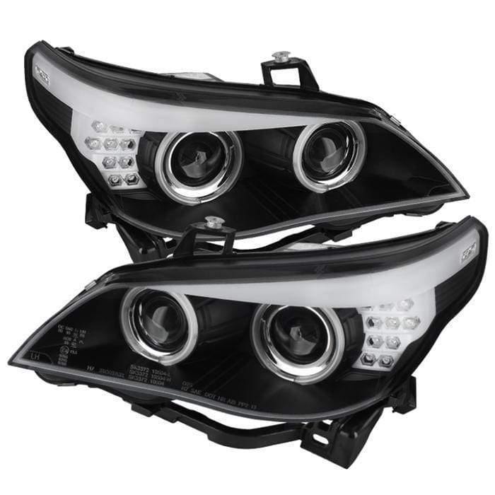Spyder BMW E60 5-Series 04-07 Projector Headlights - Black
