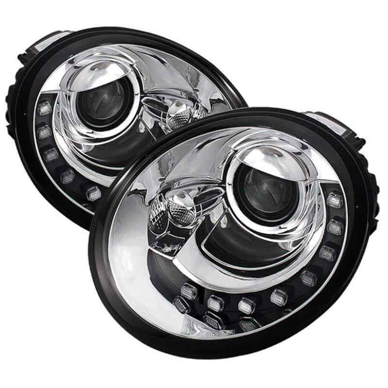 Spyder Volkswagen Beetle 1998-2005 Projector Headlights - Chrome