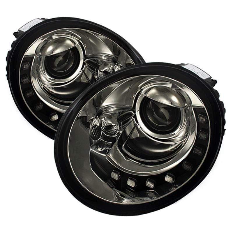 Spyder Volkswagen Beetle 1998-2005 Projector Headlights - Smoke