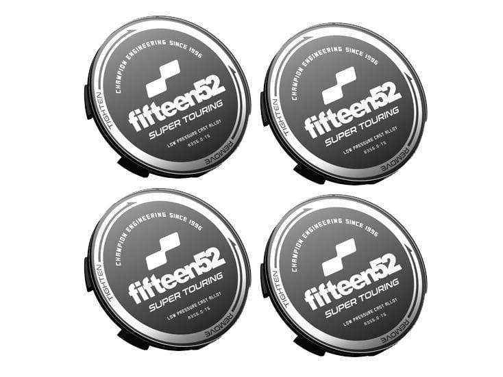 fifteen52 Super Touring Center Cap Set - Black/Chrome