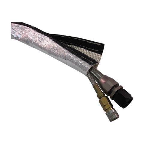 PTP Heat Reflective Sleeve Velcro - 1" to 1 1/4" Diameter x 3ft L | Silver