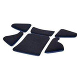 Recaro Pad-Kit S for P 1300 GT Bottom Part (Set of 6 w/o Seat Cushion) - Blue
