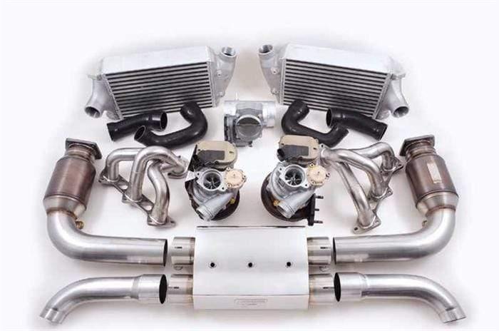 AWE Tuning 750R Performance Power Package - 997.1 Turbo (w/o Muffler) (NLA)