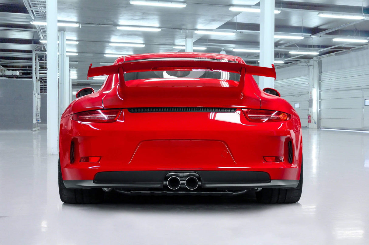Porsche 991.1 GT3/RS - Complete Racing Valve Exhaust, Header with 200 Cell Sport Cat, & Carbon Underbody Cover (with CES-3 Remote)