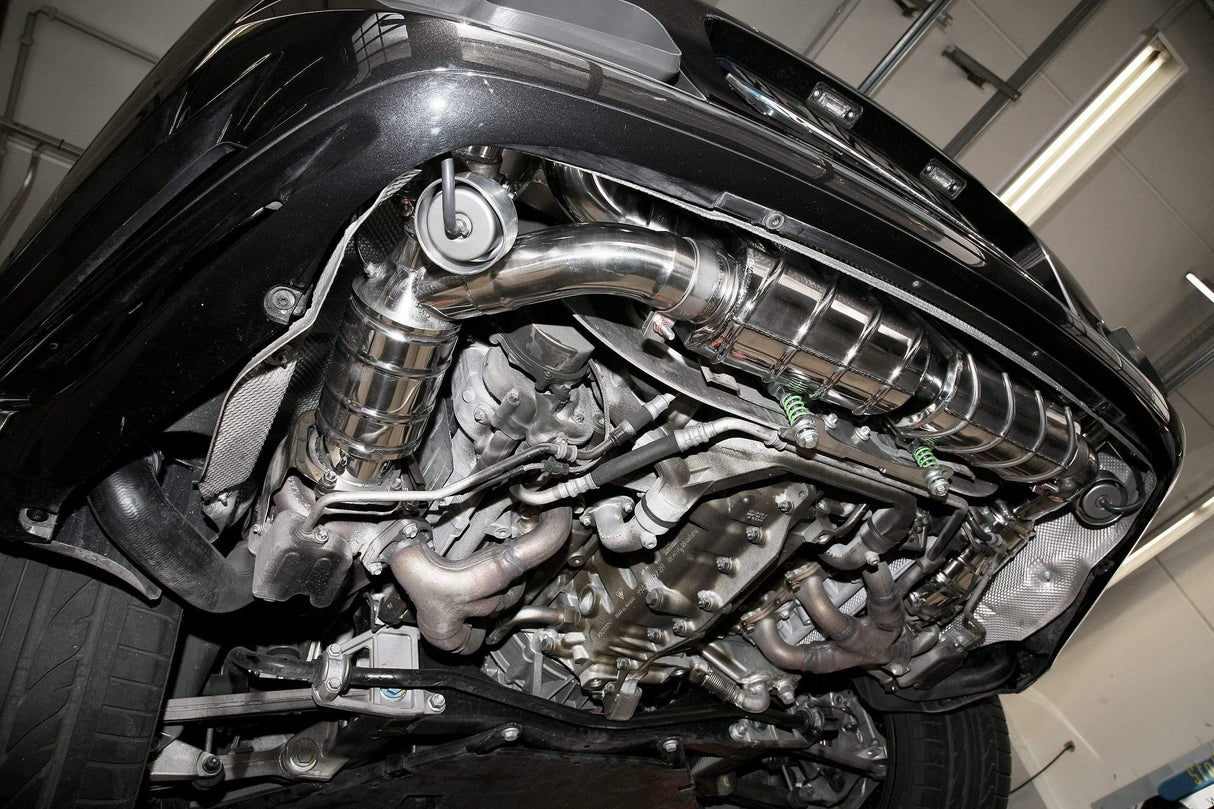 Porsche 997 Turbo/Turbo S/GT2/GT2 - RS Complete Valved Exhaust & 200 Cell Sport Cats (with CES-3 Remote) with Ceramic Coated End Pipes