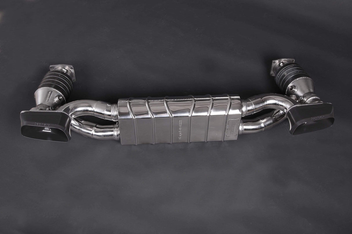 Porsche 997 Turbo FL & Turbo S Valved Exhaust & 200 Cell Sport Cats (with CES-3 Remote) with Ceramic Coated End Pipes