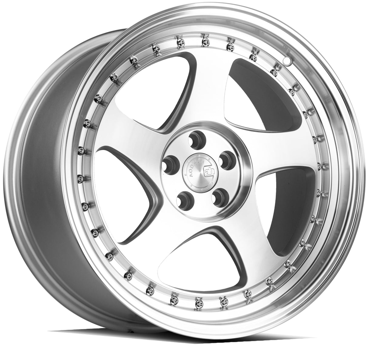 Aodhan AH01 18" 5x114.3 Silver Machined Face And Lip