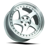 Aodhan AH01 18" 5x114.3 Silver Machined Face And Lip