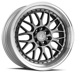 Aodhan AH02 17" 4x100/114.3 Hyper Black w/ Machined Lip