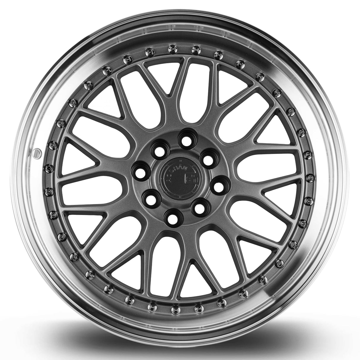 Aodhan AH02 17" 4x100/114.3 Hyper Black w/ Machined Lip