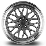 Aodhan AH02 17" 4x100/114.3 Hyper Black w/ Machined Lip