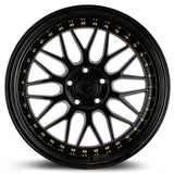 Aodhan AH02 18" 5x114.3 Gloss Black (Gold Rivet)