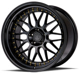 Aodhan AH02 18" 5x114.3 Gloss Black (Gold Rivet)