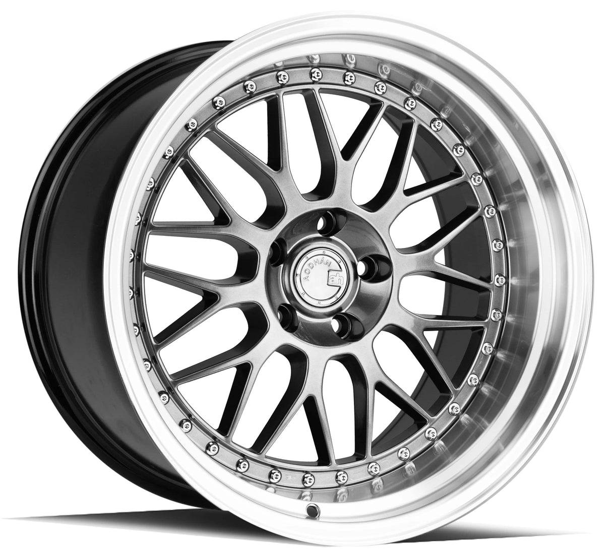 Aodhan AH02 19" 5x114.3 Hyper Black w/ Machined Lip